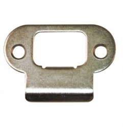AMIG 18675  
 Soporte picaporte 17-18  
 57 x 39 mm  
 Acero  
 Latonado barnizado