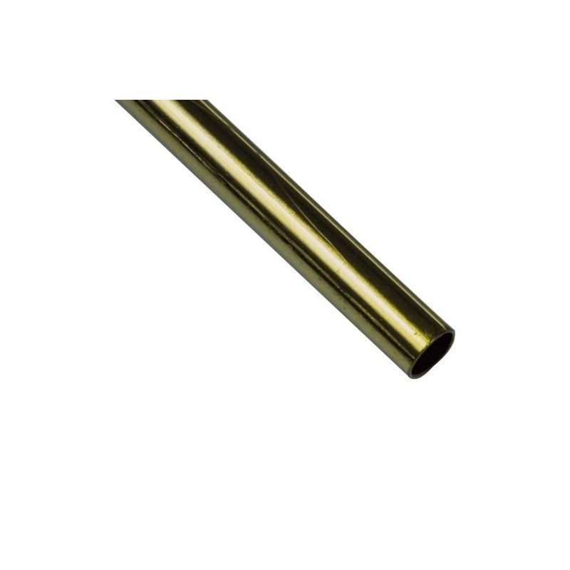 AMIG 18711  
 Tubo armario 7  
 Ø19 x 0,8 mm  
 Acero  
 Latonado barnizado