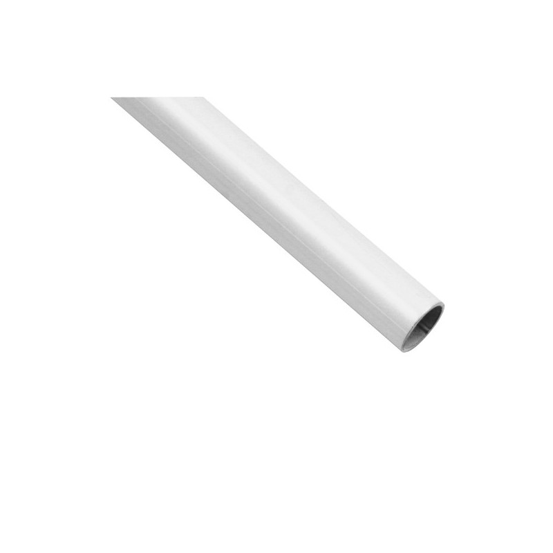 AMIG 18717  
 Tubo armario 7  
 Ø19 x 0,8 mm  
 Acero  
 Blanco