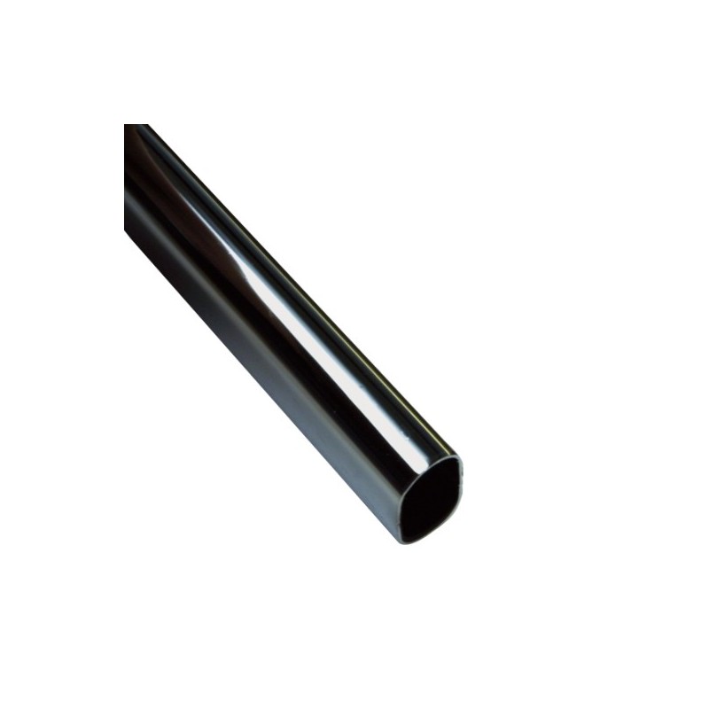 AMIG 18751  
 Tubo armario ovalado 8  
 22 x 15 x 0,8 mm  
 Acero  
 Cromado brillo