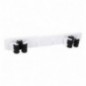AMIG 18759  
 Cuelga escobas 761  
 280 x 50 x 45 mm  
 Acero  
 Blanco