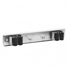 AMIG 18760  
 Cuelga escobas 761  
 280 x 50 x 45 mm  
 Acero inoxidable  
 Inoxidable