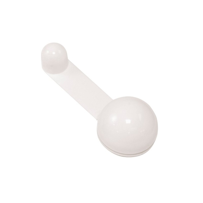 AMIG 18910  
 Tope puerta 404  
 Ø40 x 27 x 108 mm  
 Plástico  
 Blanco