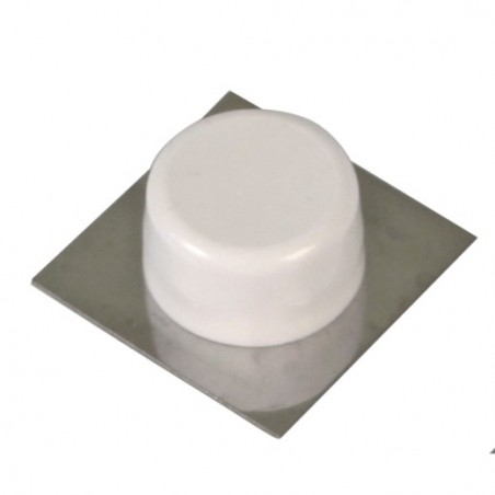 AMIG 18921  
 Tope puerta 405  
 45 x 45 mm  
 Acero inoxidable 18/8  
 Blanco