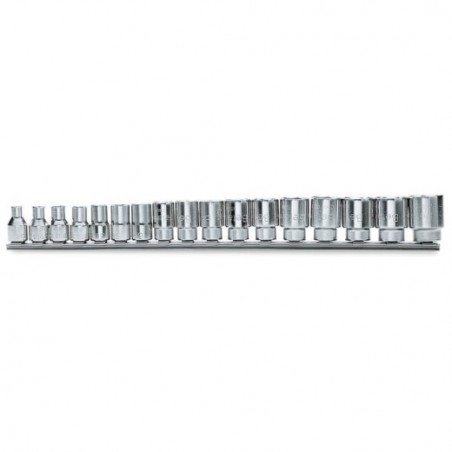 910B/SB17 Juego de 17 vasos de 3/8&quot, poligonales, en soporte