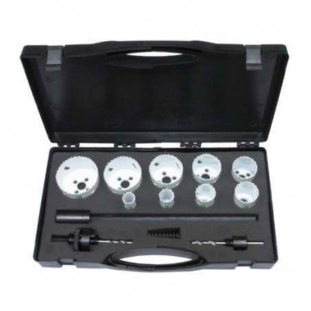 AMIG 18988  
 Estuche coronas bimetal 23150  
 Ø19-22-29-35-38-44-51-57-64 mm