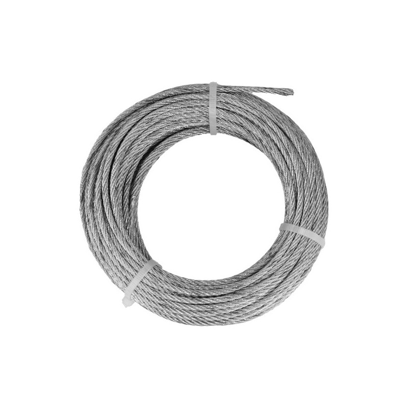AMIG 19043  
 Cable de acero 30127  
 Ø2 mm x 15 m  
 Acero  
 Galvanizado