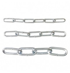 AMIG 19104  
 Cadena acero DIN 5685/C 30200  
 Ø4 x 32 mm  
 Acero  
 Galvanizado