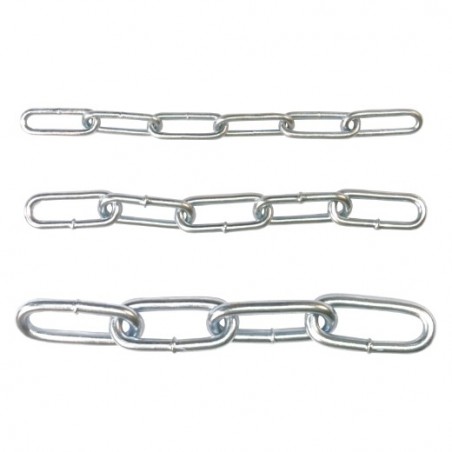 AMIG 19104  
 Cadena acero DIN 5685/C 30200  
 Ø4 x 32 mm  
 Acero  
 Galvanizado