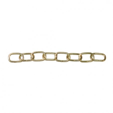 AMIG 19131  
 Cadena decoración 30240  
 Ø2 X 15 mm  
 Acero  
 Latonado