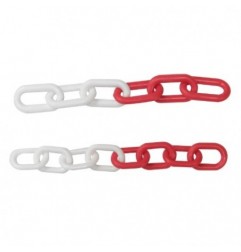 AMIG 19146  
 Cadena plástico 30260  
 Ø5 x 30 mm  
 Polietileno bicolor  
 Rojo-blanco