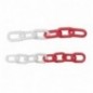 AMIG 19149  
 Cadena plástico 30260  
 Ø8 x 50 mm  
 Polietileno bicolor  
 Rojo-blanco