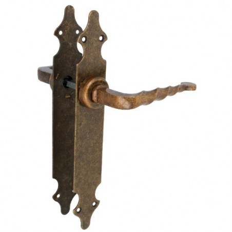 AMIG 19197  
 Manilla con placa 101P  
 280 x 44 mm  
 Placa de acero, Tirador de zamak  
 Cuero