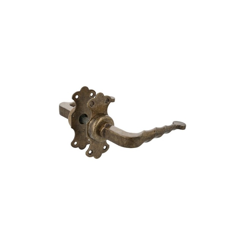 AMIG 19199  
 Manilla con roseta 101K  
 100 x 42 mm  
 Placa de acero, Tirador de zamak  
 Cuero