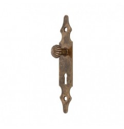 AMIG 19220  
 Escudo tirador con bocallave 102  
 146 x 30 mm  
 Acero  
 Cuero