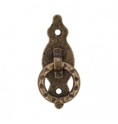 AMIG 19223  
 Tirador de anilla con placa 1001  
 28 x 80 mm  
 Acero  
 Cuero