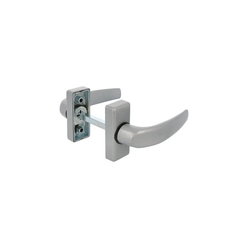 AMIG 19244  
 Manilla aluminio DELTA  
 121 x 72 mm  
 Aluminio  
 Plata - Izquierda