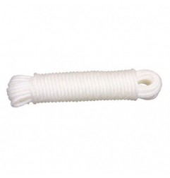 AMIG 19285   Cuerda de plástico forrado 20110   Ø5 mm   Polietileno-PVC   Blanco