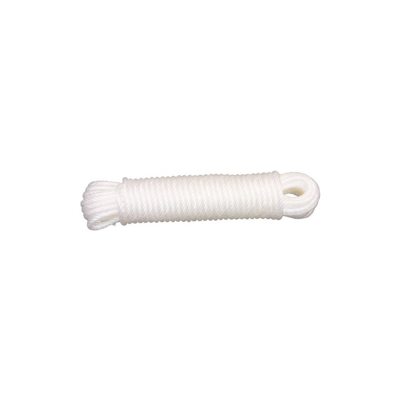 AMIG 19285   Cuerda de plástico forrado 20110   Ø5 mm   Polietileno-PVC   Blanco