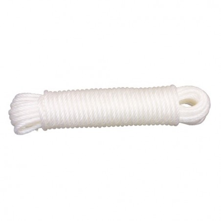 AMIG 19285   Cuerda de plástico forrado 20110   Ø5 mm   Polietileno-PVC   Blanco