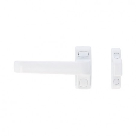 AMIG 19510  
 Manilla aluminio para ventana GAMMA  
 122 x 70 mm  
 Aluminio  
 Blanco - Izquierda
