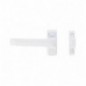 AMIG 19510  
 Manilla aluminio para ventana GAMMA  
 122 x 70 mm  
 Aluminio  
 Blanco - Izquierda