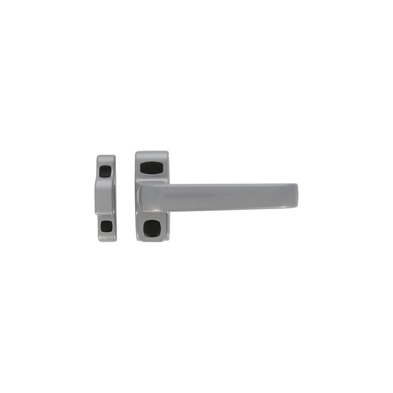 AMIG 19513  
 Manilla aluminio para ventana GAMMA  
 122 x 70 mm  
 Aluminio  
 Plata - Derecha