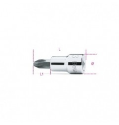 910PH 3 Vaso de 3/8&quot, con punta Phillips&reg,, cromado