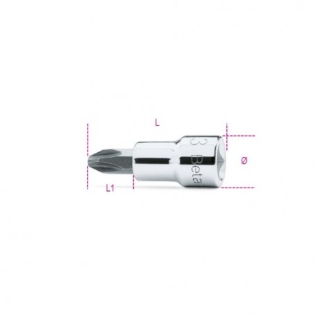 910PH 3 Vaso de 3/8&quot, con punta Phillips&reg,, cromado