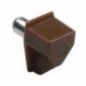 AMIG 19695  
 Soporte plástico para baldas 161  
 Ø5 x 18 x 10 mm  
 Plástico  
 Marrón