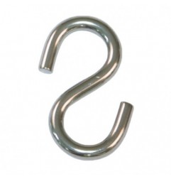 AMIG 19767  
 Gancho en S 30165  
 Ø4 x 40 mm  
 Acero inoxidable  
 AISI 316