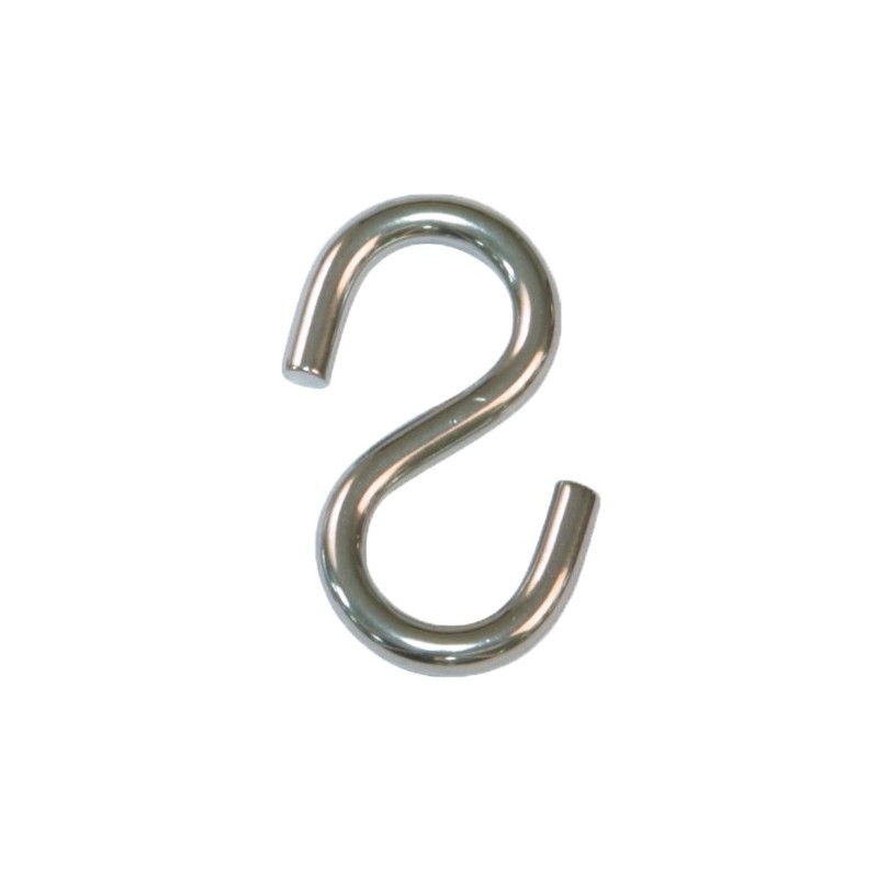 AMIG 19768  
 Gancho en S 30165  
 Ø5 x 50 mm  
 Acero inoxidable  
 AISI 316
