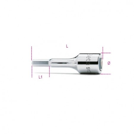 910ME 8 Vaso de 3/8&quot, con punta Allen, cromado