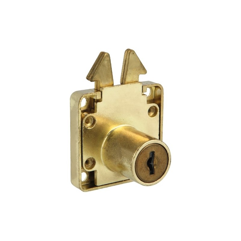 AMIG 19885  
 Cerradura mueble 2A  
 40 x 40 mm  
 Acero  
 Latonado