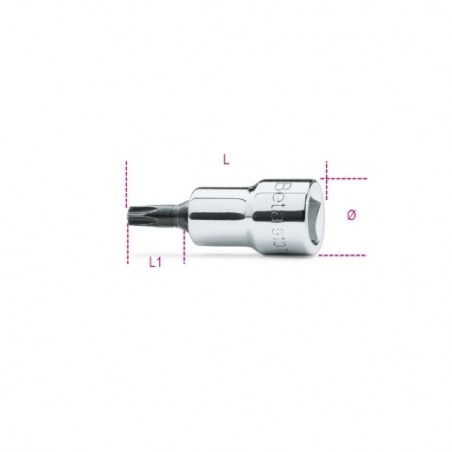 910TX 15 Vaso de 3/8&quot, con punta Torx&reg,, cromado