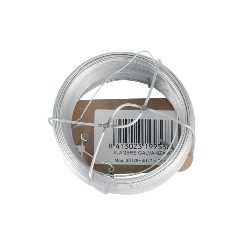 AMIG 19954  
 Alambre galvanizado 30129  
 Ø0,9 mm x 50 m  
 Acero  
 Galvanizado