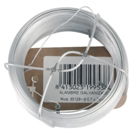 AMIG 19954  
 Alambre galvanizado 30129  
 Ø0,9 mm x 50 m  
 Acero  
 Galvanizado