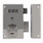 AMIG 19992  
 Cerradura sobreponer 75  
 67 x 112 mm  
 Acero  
 Cromado brillo - Derecha