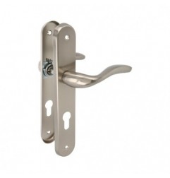 AMIG 20020  
 Manilla con placa LENA PB  
 238 x 40 mm  
 Acero  
 Cromado mate