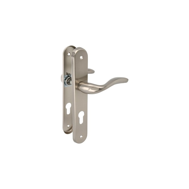 AMIG 20020  
 Manilla con placa LENA PB  
 238 x 40 mm  
 Acero  
 Cromado mate