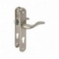 AMIG 20020  
 Manilla con placa LENA PB  
 238 x 40 mm  
 Acero  
 Cromado mate