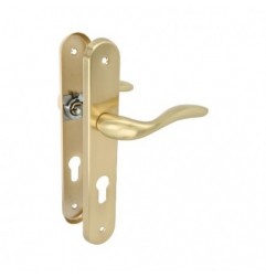 AMIG 20021  
 Manilla con placa LENA PB  
 238 x 40 mm  
 Acero  
 Latonado mate