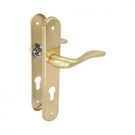 AMIG 20021  
 Manilla con placa LENA PB  
 238 x 40 mm  
 Acero  
 Latonado mate
