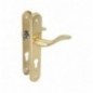 AMIG 20021  
 Manilla con placa LENA PB  
 238 x 40 mm  
 Acero  
 Latonado mate