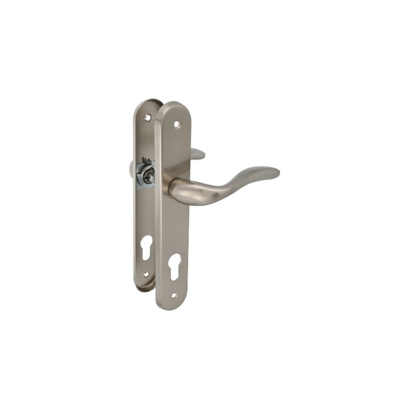 AMIG 20022  
 Manilla con placa LENA PB  
 238 x 40 mm  
 Acero  
 Cromado mate
