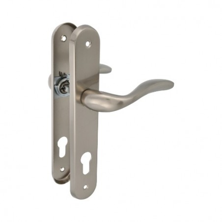 AMIG 20022  
 Manilla con placa LENA PB  
 238 x 40 mm  
 Acero  
 Cromado mate