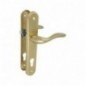 AMIG 20023  
 Manilla con placa LENA PB  
 238 x 40 mm  
 Acero  
 Latonado mate