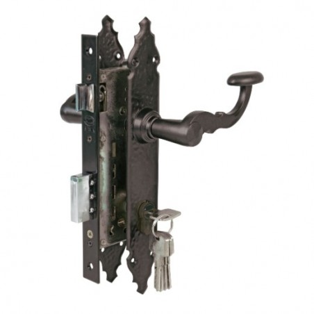 AMIG 20039  
 Kit cerradura madera + manilla 340N2L  
 Mate