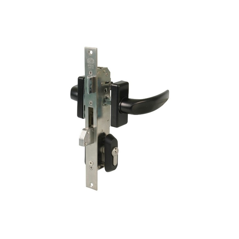 AMIG 20041  
 Kit cerradura metálica + manilla 740-N2  
 Mate