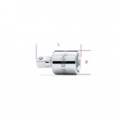 910/15 Adaptador con cuadrado hembra de 3/8&quot, y macho de 1/4&quot,, cromado